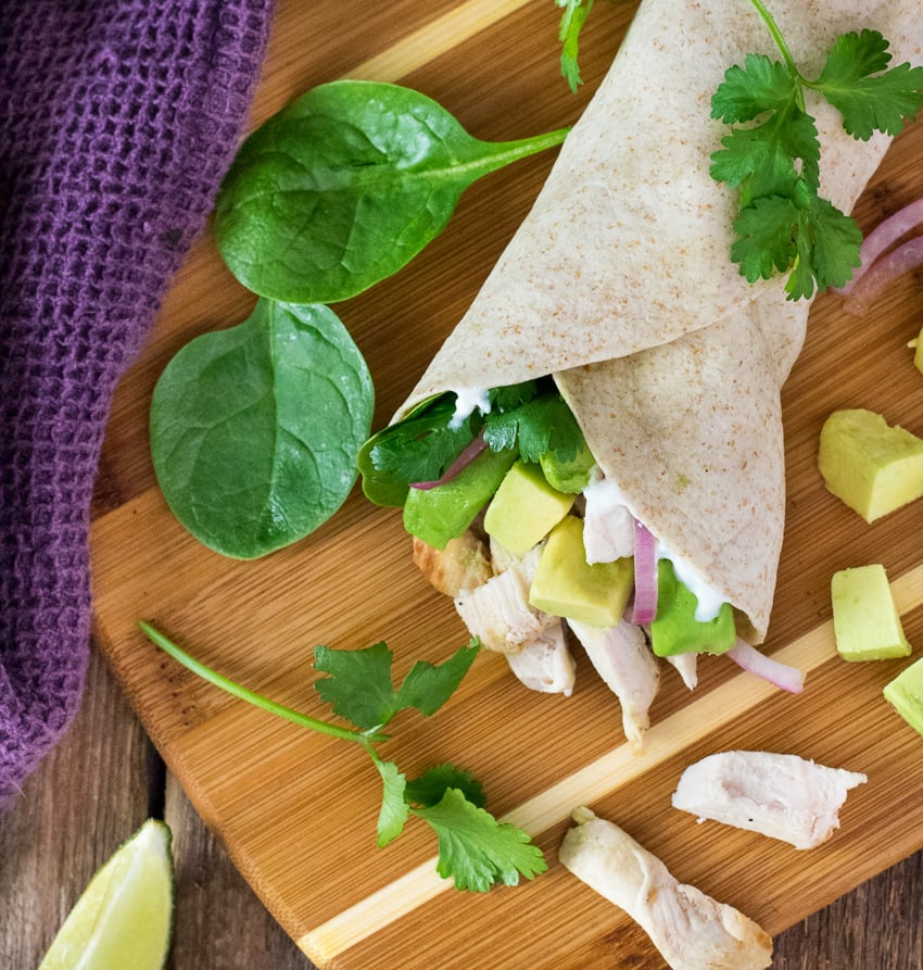 Cilantro Lime Chicken Wrap Recipe