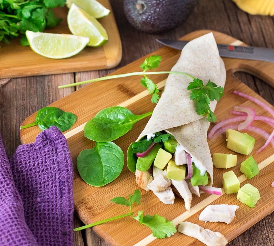 Cilantro Lime Chicken Wrap Recipe