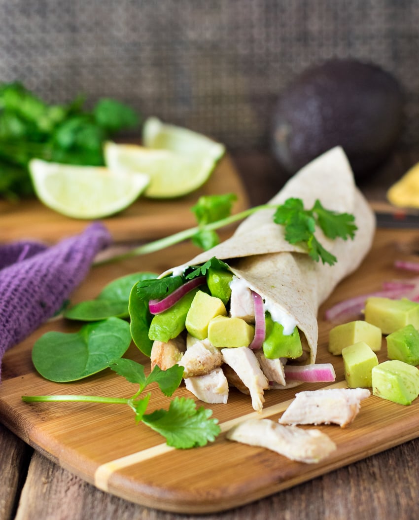 Cilantro Lime Chicken Wrap