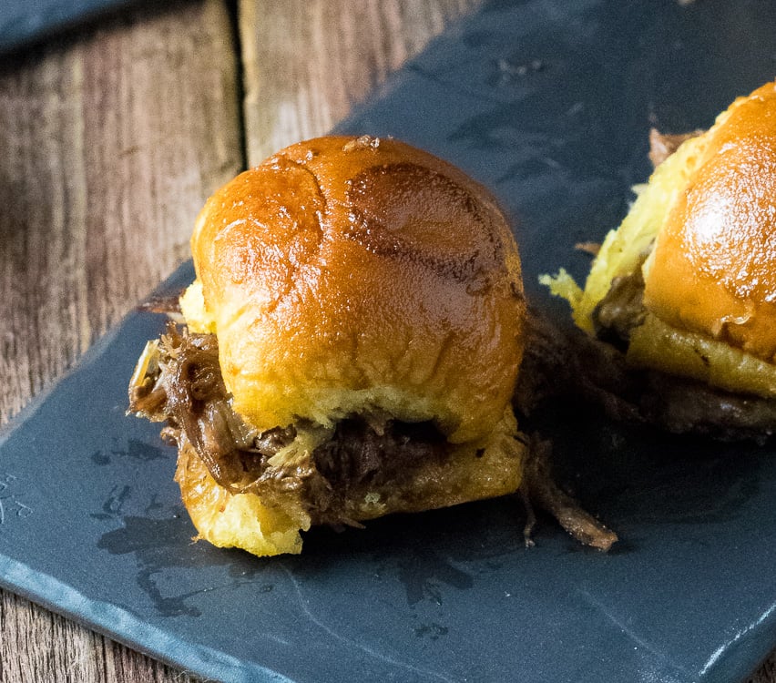 Baked Mississippi Roast Party Sandwiches