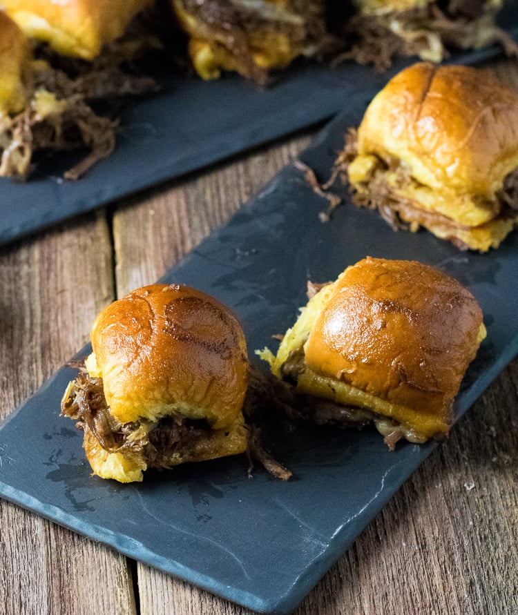 Baked Mississippi Roast Party Sandwiches