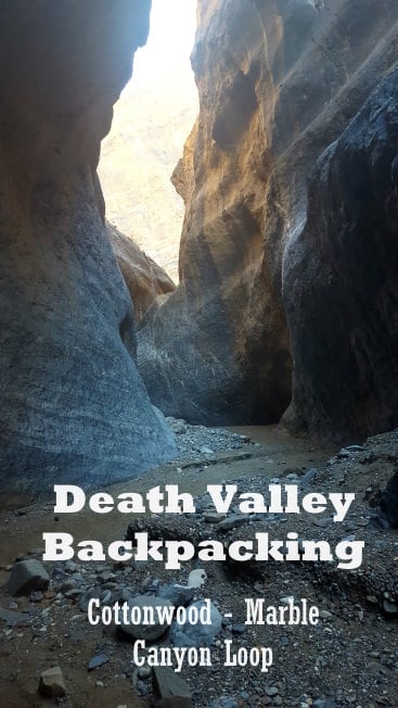 Death Valley Backpacking Cottonwood Marble Canyon Loop