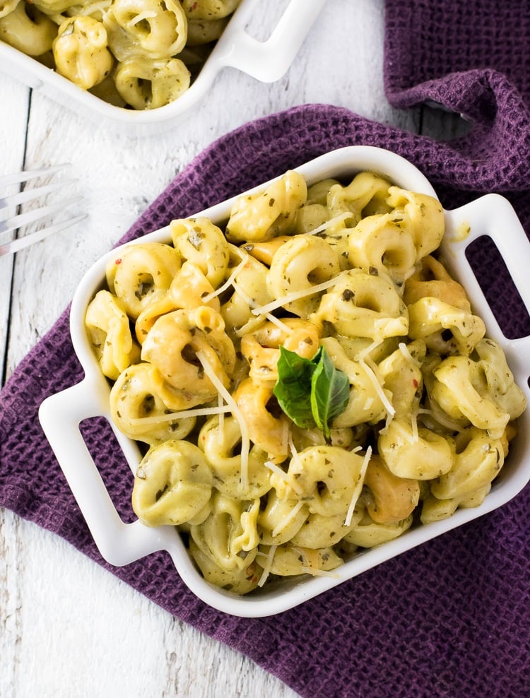 Creamy Pesto Tortellini Recipe