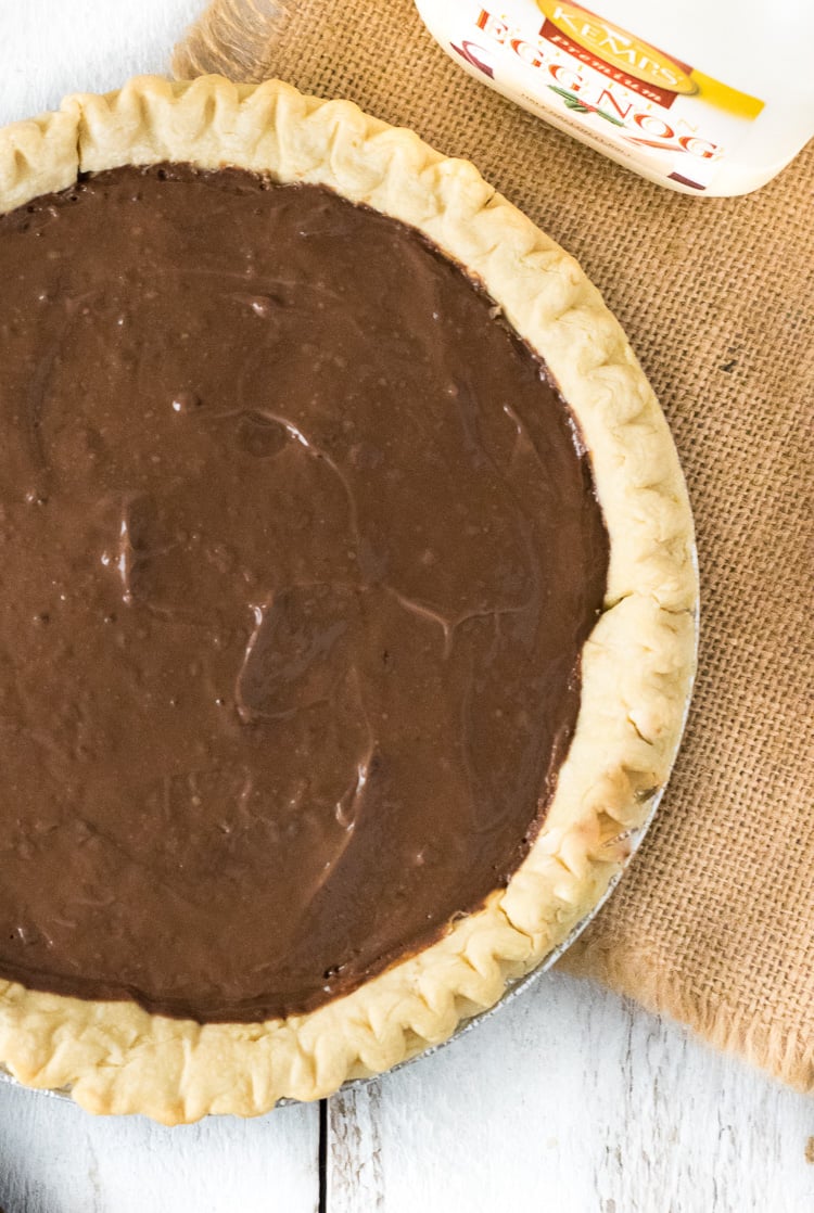 Eggnog Chocolate Pie