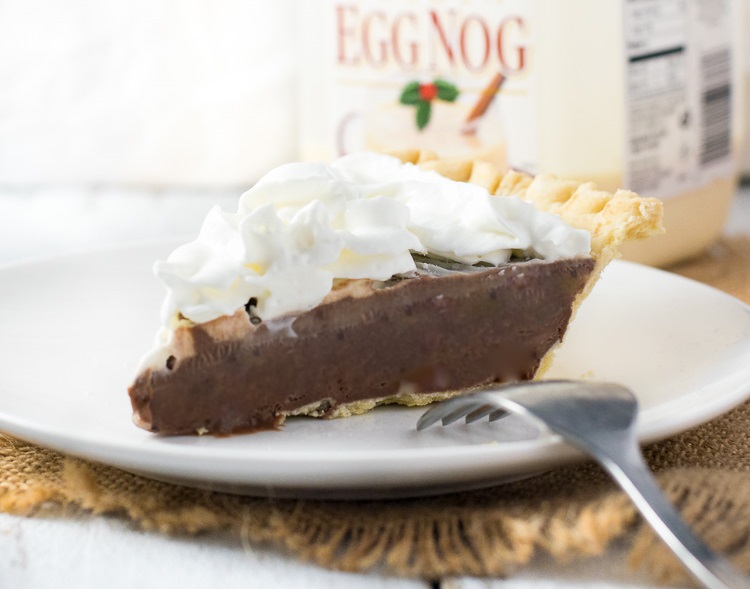 Eggnog Chocolate Pie