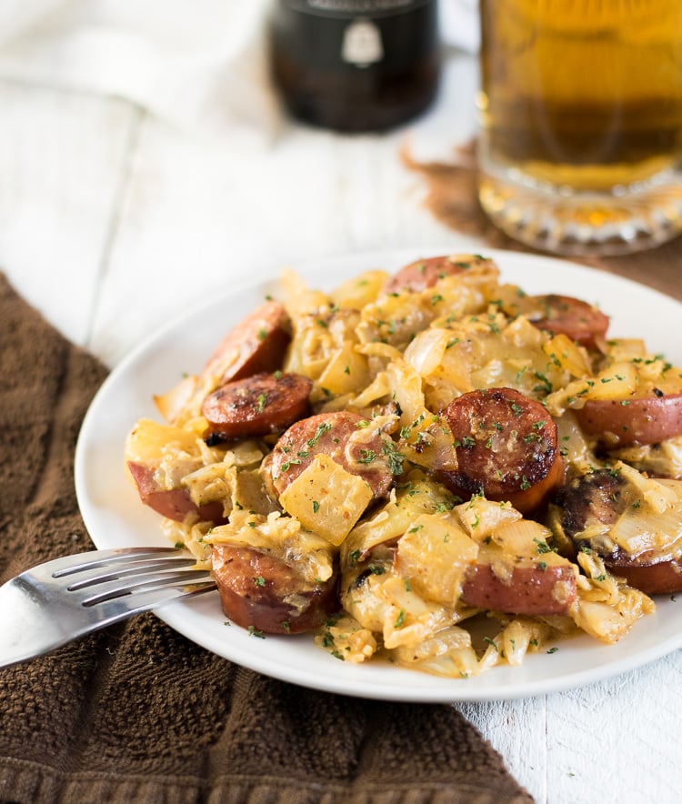 German Skillet with Mustard Cream Sauce