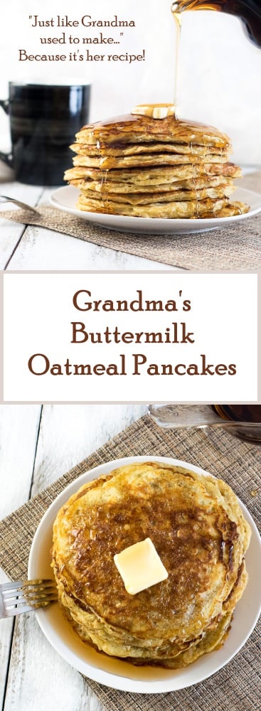 Grandma's Buttermilk Oatmeal Pancakes Recipe