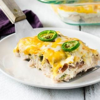 Ranch chicken jalapeno popper casserole