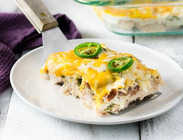 Ranch chicken jalapeno popper casserole