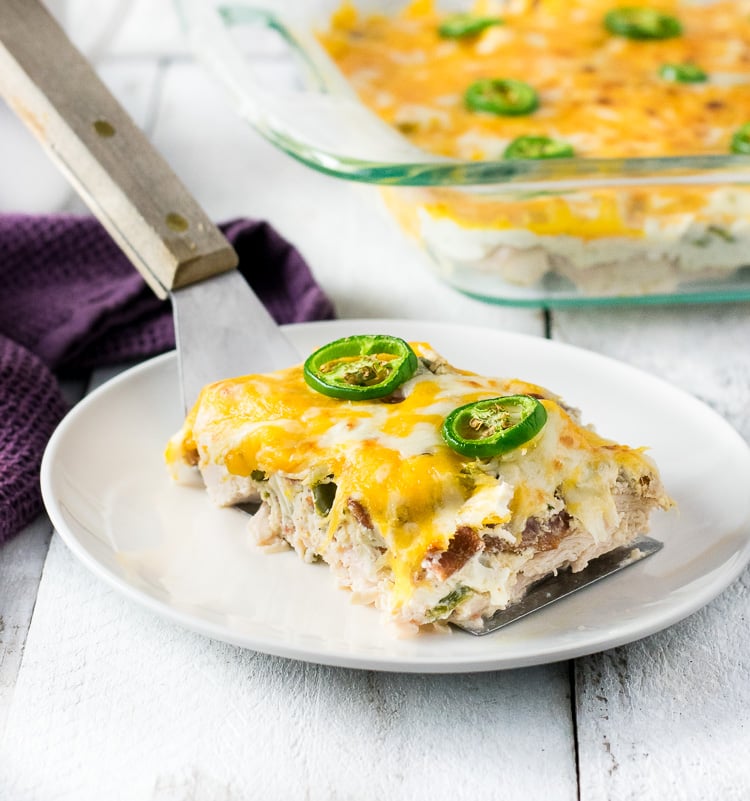 Ranch Chicken Jalapeno Popper Casserole Recipe.