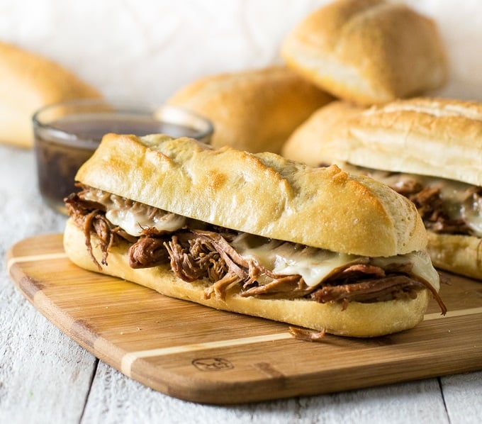 Easy Crock Pot French Dip Sandwiches