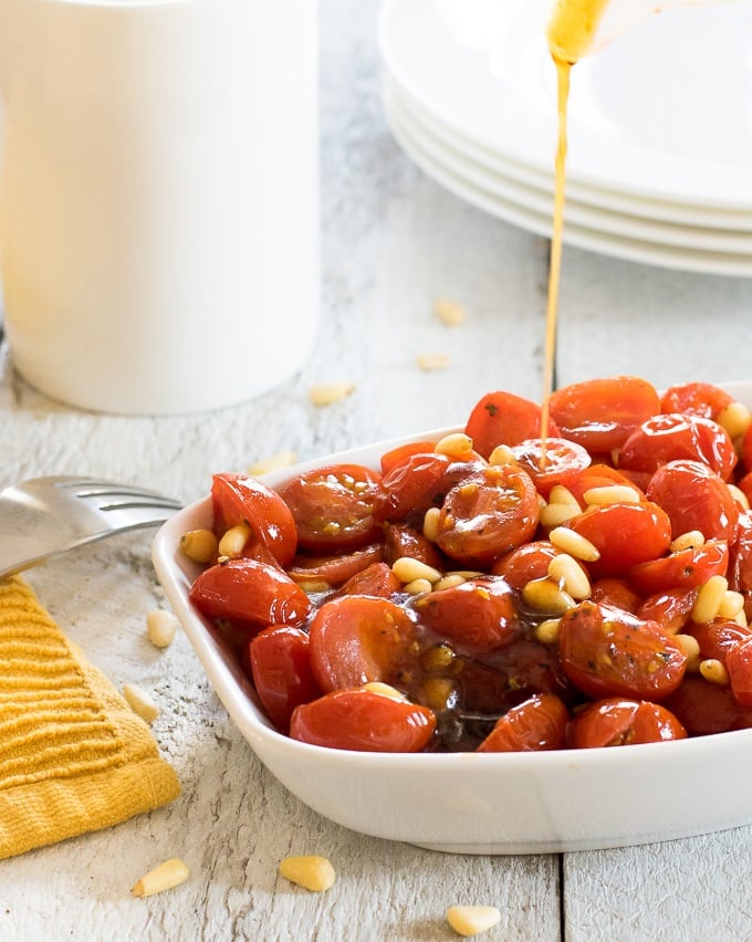 Balsamic and Honey Skillet-Glazed Cherry Tomatoes