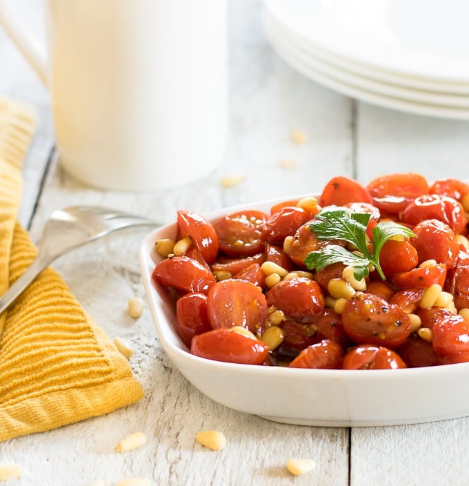 Balsamic and Honey Skillet-Glazed Cherry Tomatoes