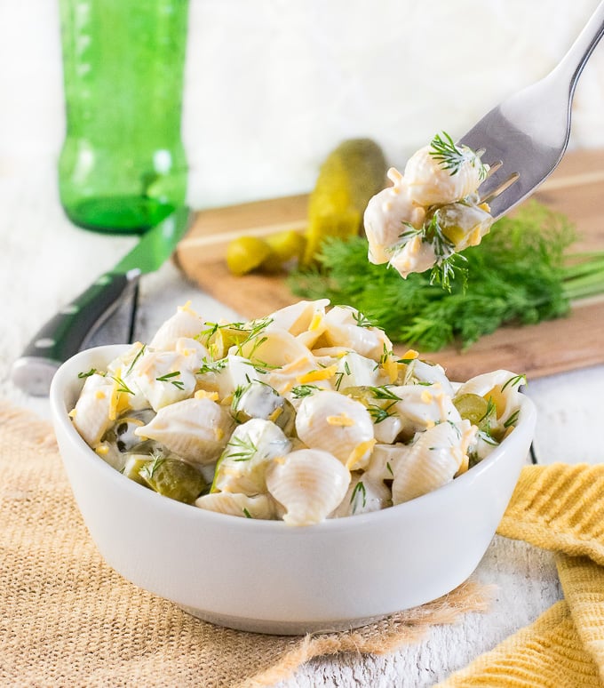 Dill Pickle Pasta Salad