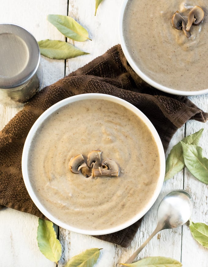 Roasted Mushroom Bisque Soup