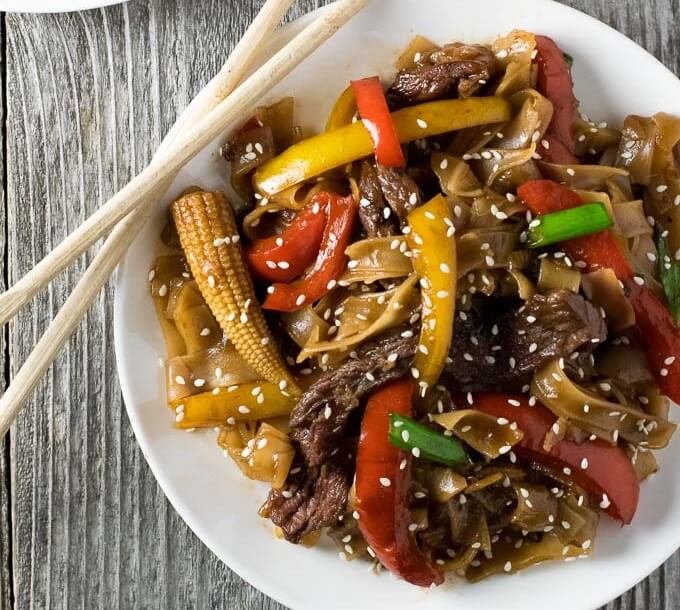 Korean BBQ Beef Stir Fry with Noodles