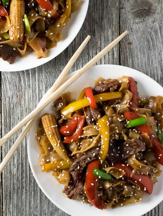 Korean BBQ Beef Stir Fry with Noodles - Fox Valley Foodie