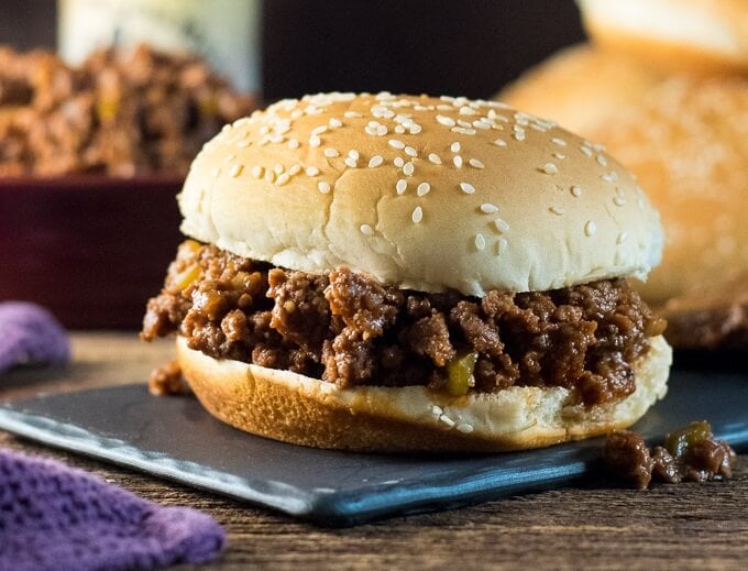 Close up Sloppy Joes