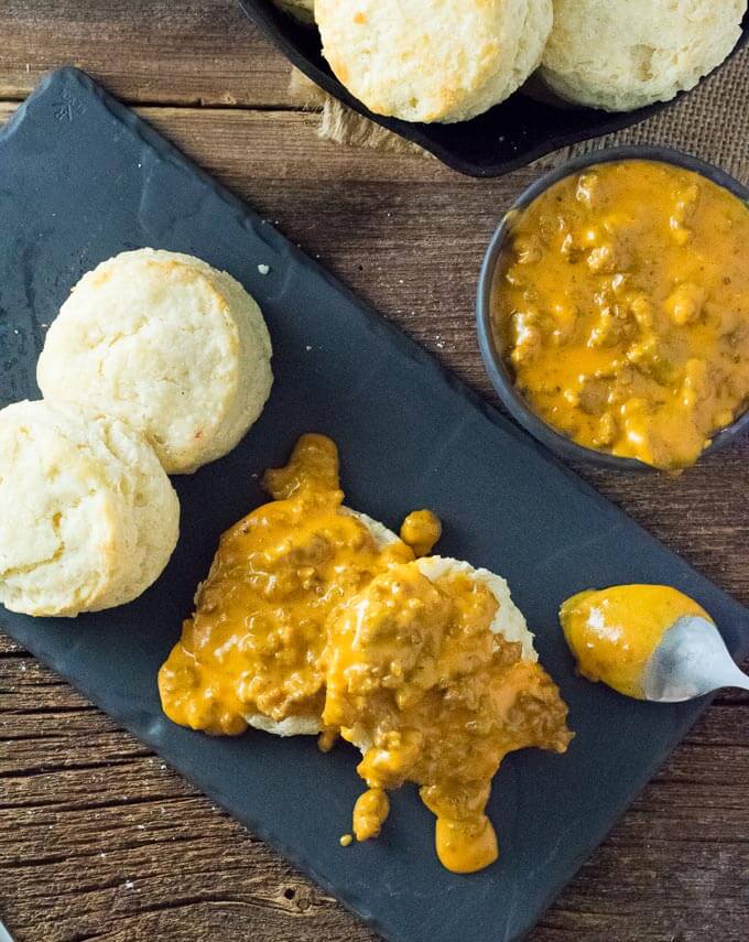 Chorizo Biscuits and Gravy.