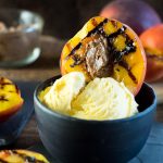 Grilled Peaches with Ice Cream