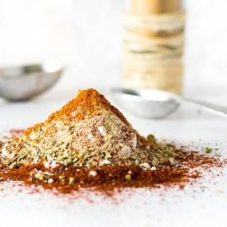 Homemade taco seasoning close up