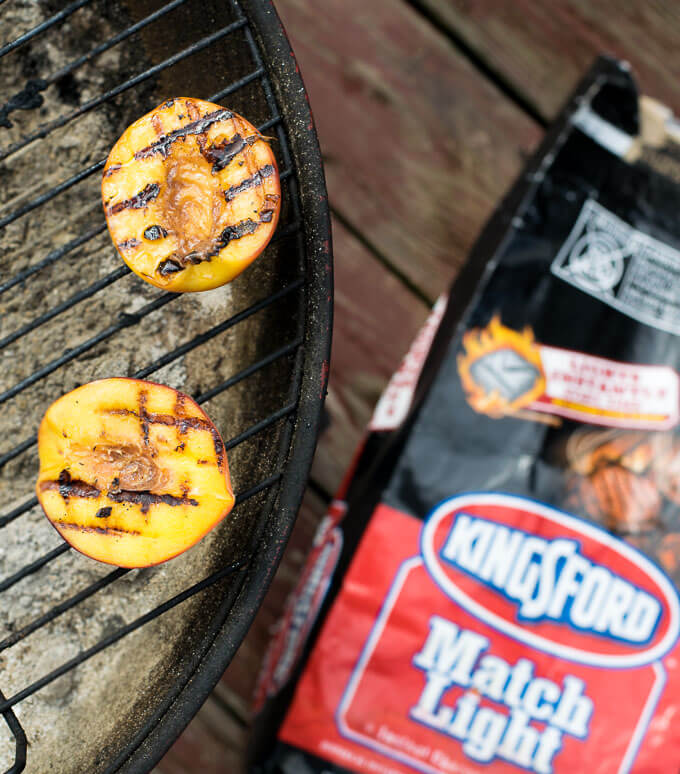 Kingsford Match Light Charcoal and Grilled Peaches