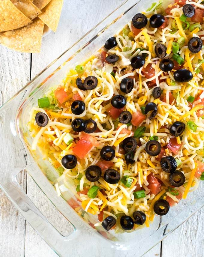 Taco Dip Appetizer.