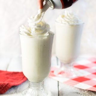 Frozen Yogurt Milkshake with whipped cream topping