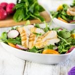 Arugula Chicken Salad with Basil Dressing