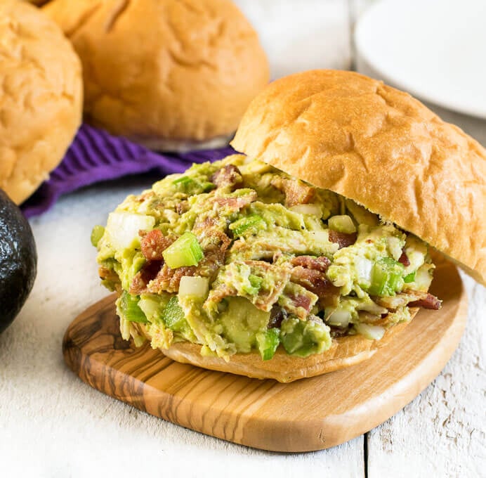 Bacon Avocado Chicken Salad Sandwiches