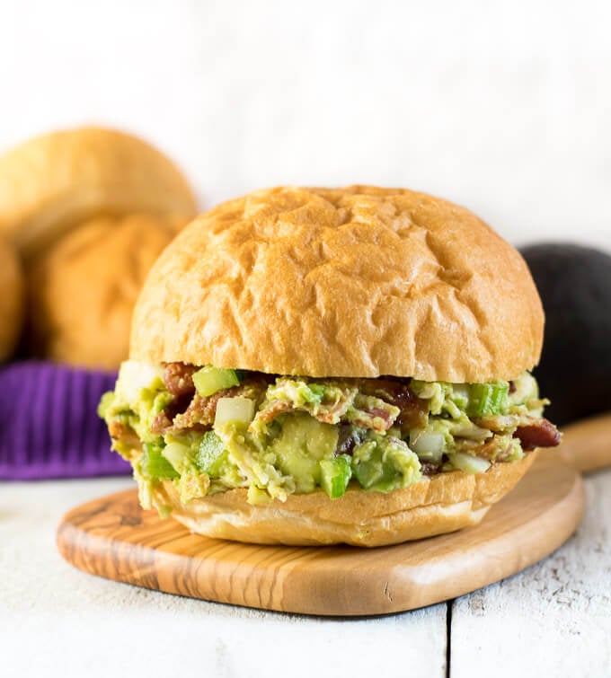 Bacon Avocado Chicken Salad Sandwiches