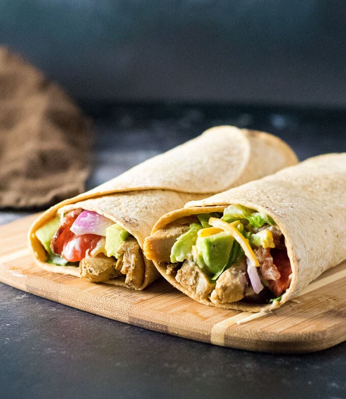 Easy Chicken Bacon Ranch Wraps with Avocado