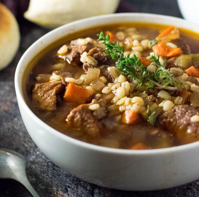 Slow Cooker Beef and Barley Soup - Fox Valley Foodie