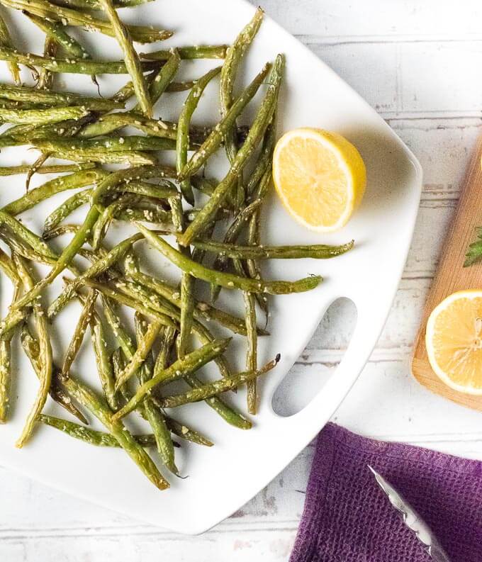 Roasted Lemon Parmesan Green Beans