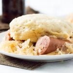 Slow Cooker Sauerkraut and Dumplings with Beer Braised Kielbasa