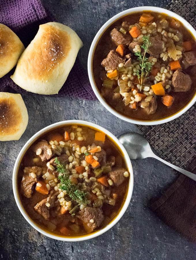 Slow Cooker Beef and Barley Soup