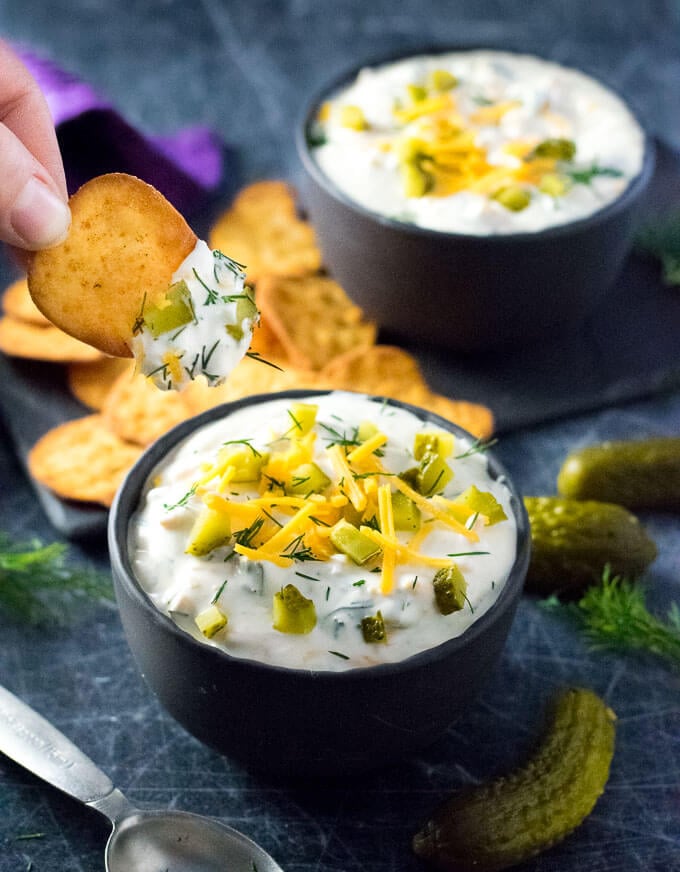 Cheddar Dill Pickle Dip