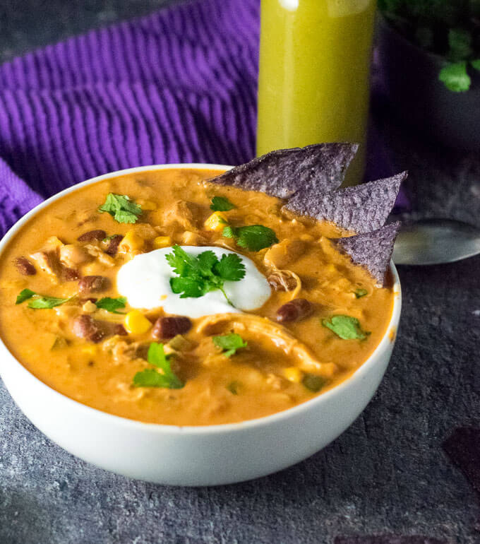 Queso Chicken Chili