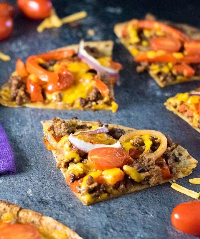 Healthy BBQ Tortilla Pizza recipe