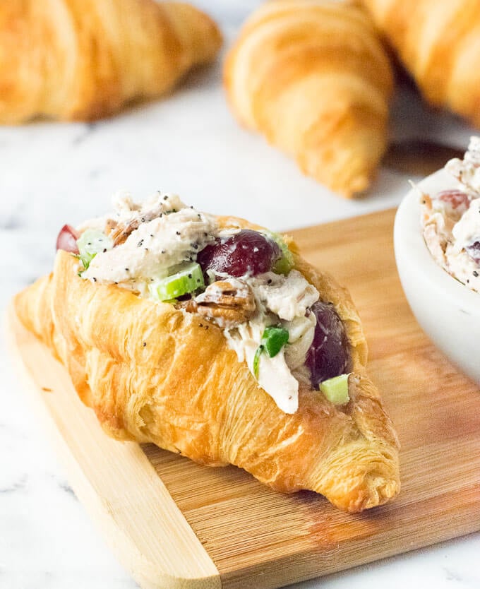 Chicken Salad with Grapes and Pecans.
