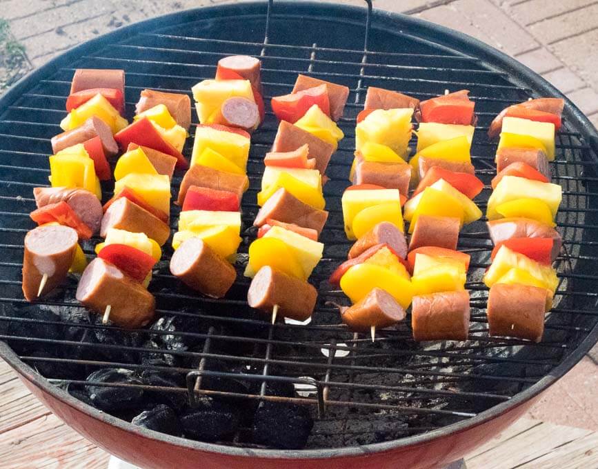 Kabobs on Grill