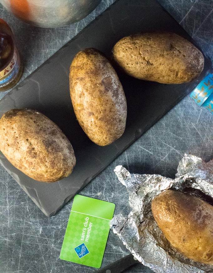 Grilling Baked Potatoes at Sam's Club