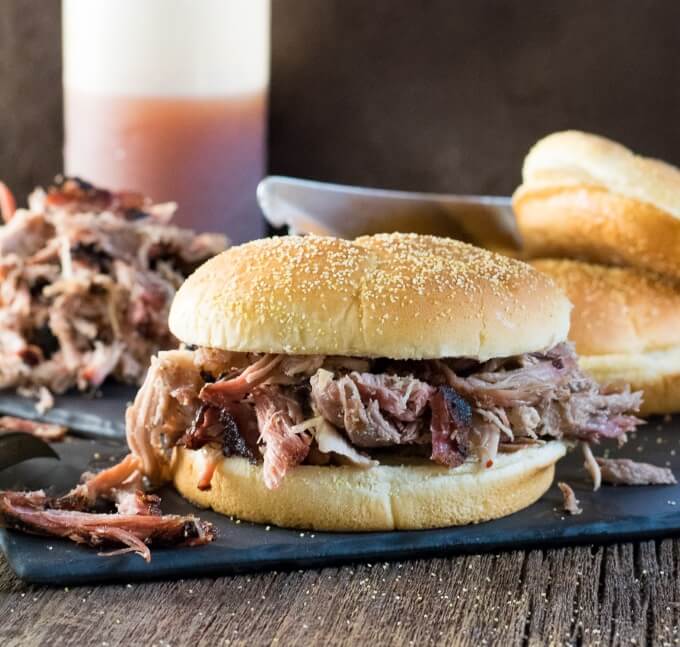 Smoked Pork Shoulder Pulled Pork with Carolina Style BBQ Sauce