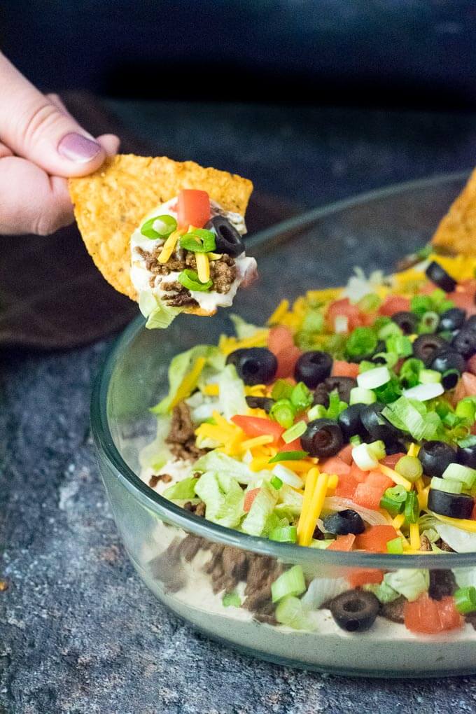 Taco Dip with Meat Recipe