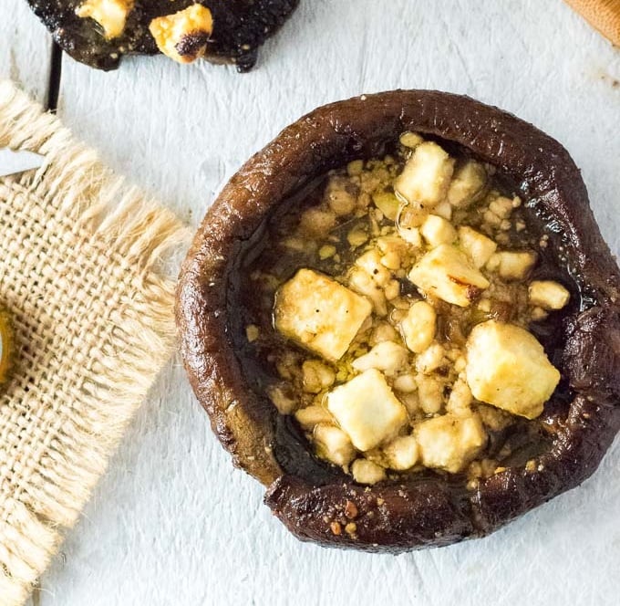 Baked Portobello Mushrooms with Balsamic and Feta - Fox Valley Foodie
