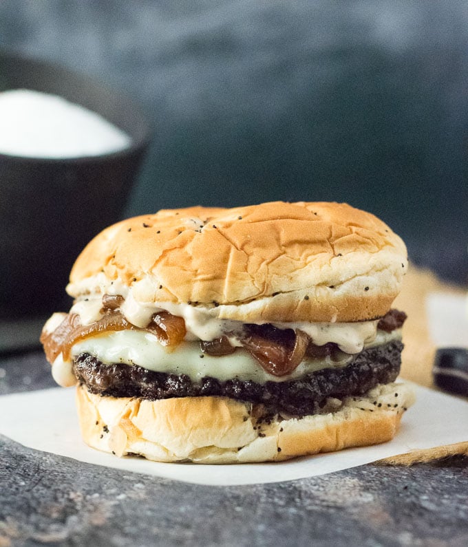 Caramelized Onion Burger.