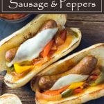 Crock Pot Sausage and Peppers recipe #crockpot #slowcooker #easyrecipe #sausages #italian