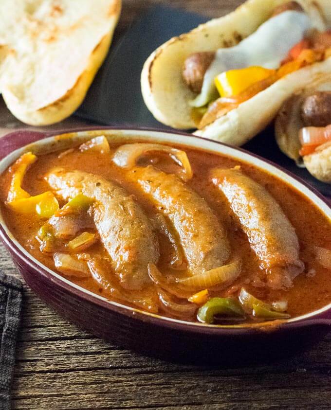 Slow Cooker Sausage and Peppers