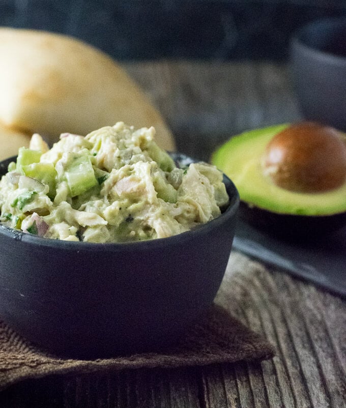 Healthy Greek yogurt chicken salad.