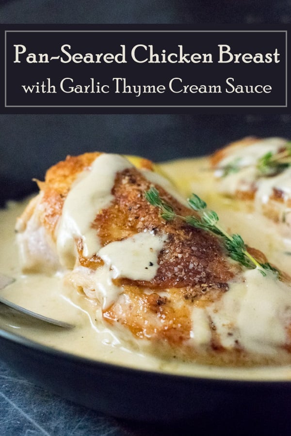 PanSeared Chicken Breast with Garlic Thyme Cream Sauce Fox Valley Foodie